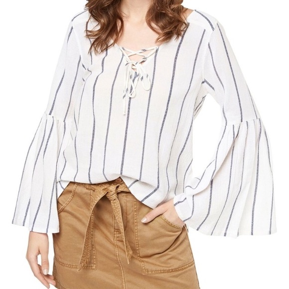 Sanctuary Lila Lace-up Bell Sleeve Top - Picture 2 of 6